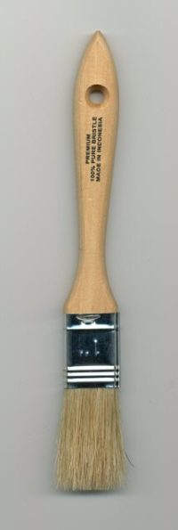 1 inch chip brush with double‑thick bristles and wood handle for heavy‑duty use