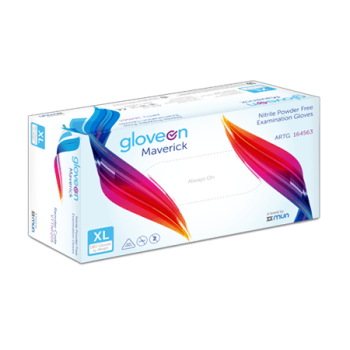 Maverick, Medical Grade, 4.3mil Blue Disposable Nitrile Gloves, Powder-Free