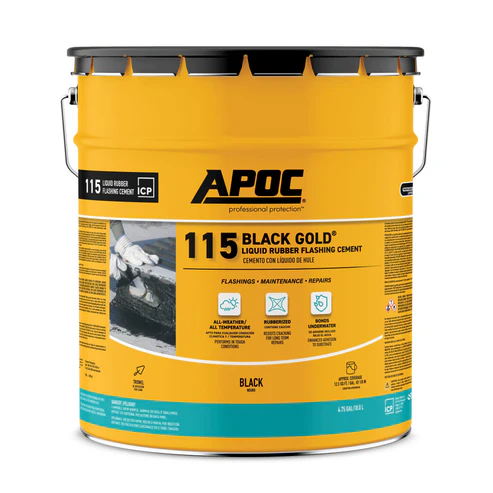APOC 115 Liquid Rubber Flashing Cement in 5-gallon bucket