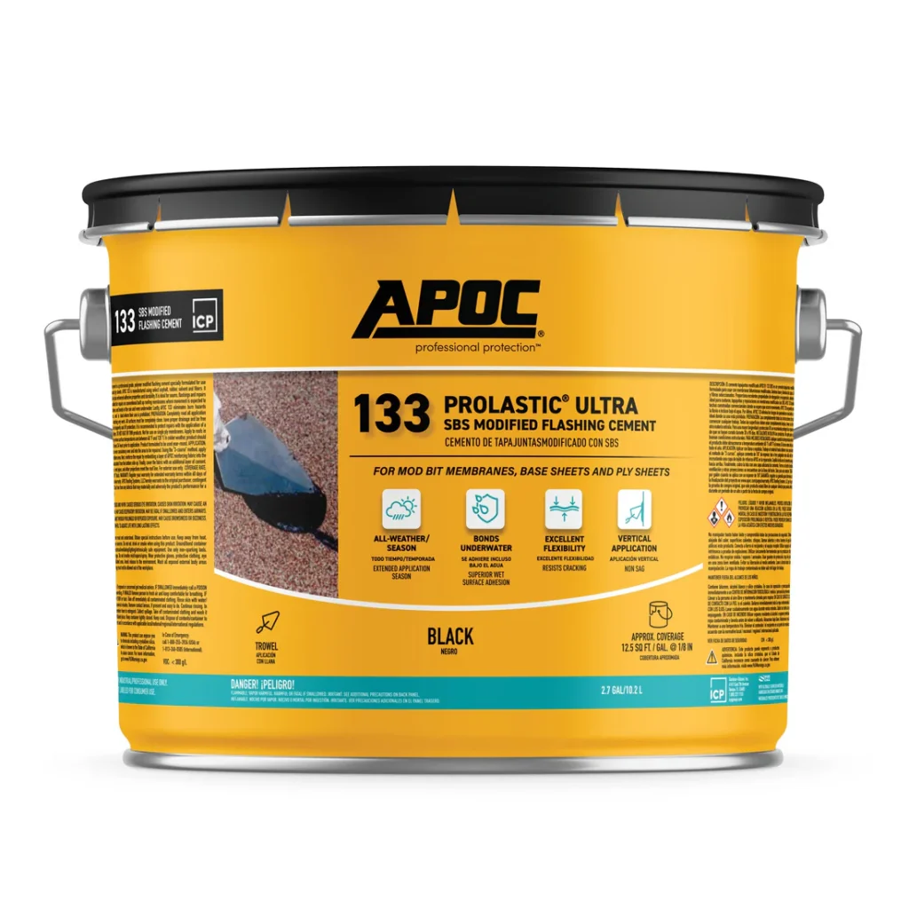 APOC 133 Prolastic SBS Modified Flashing Cement for wet roof repairs