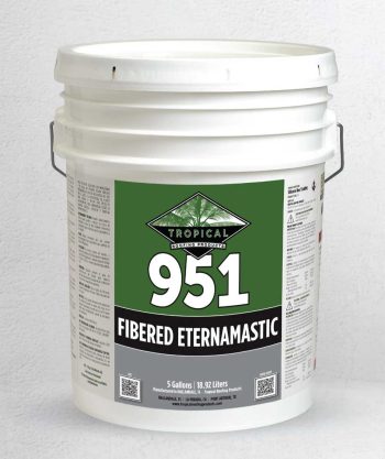 Tropical 951 white elastomeric roof coating bucket for cool roof applications