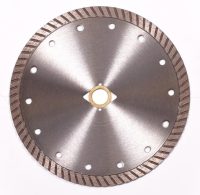 Close-up of 4.5 inch heavy duty turbo diamond blade used for cutting concrete and masonry
